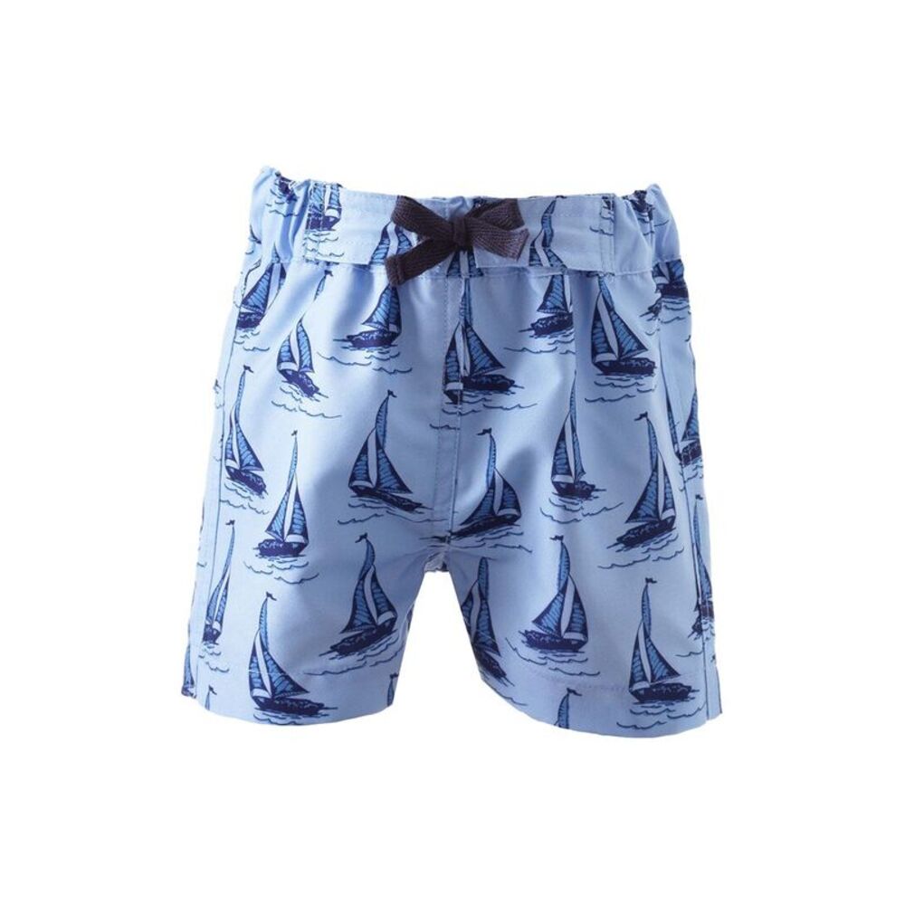 Rachel Riley Boys  Sailboat Swim Short, Blue